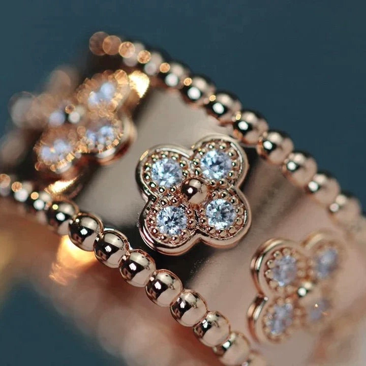 [✨ROSE✨]CLOVER KALEIDOSCOPE RING 10MM