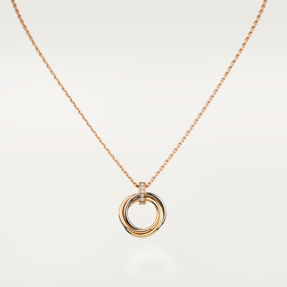 [✨ROSE✨]TRINITY NECKLACE GOLD  DIAMONDS