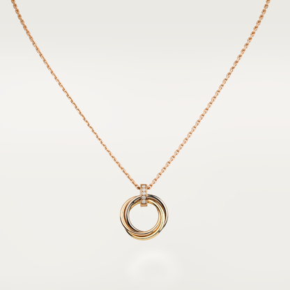 [✨ROSE✨]TRINITY NECKLACE GOLD  DIAMONDS
