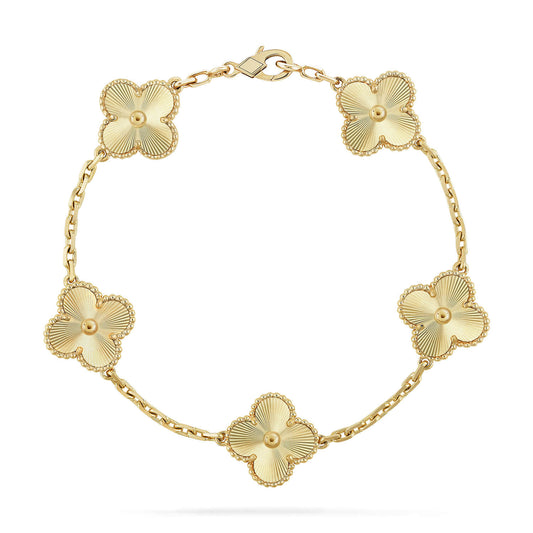 [✨ROSE✨]CLOVER 5 FLOWERS LASER BRACELET