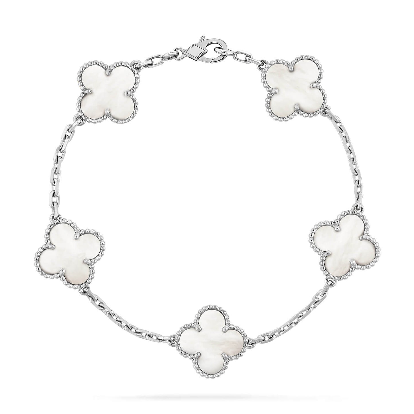 [✨ROSE✨]CLOVER SILVER MOP 5 MOTIF BRACELET