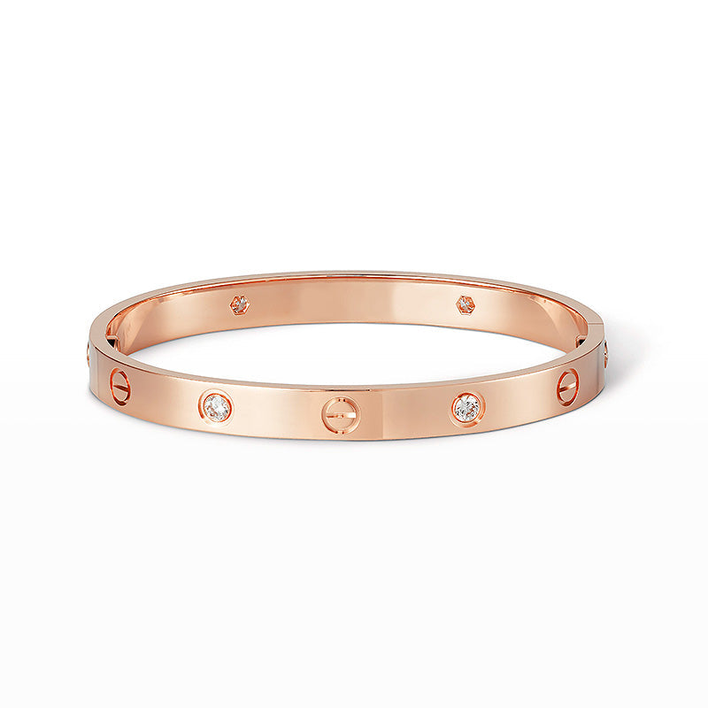 [✨ROSE✨]LOVE BRACELET 6.1MM 4 DIAMONDS