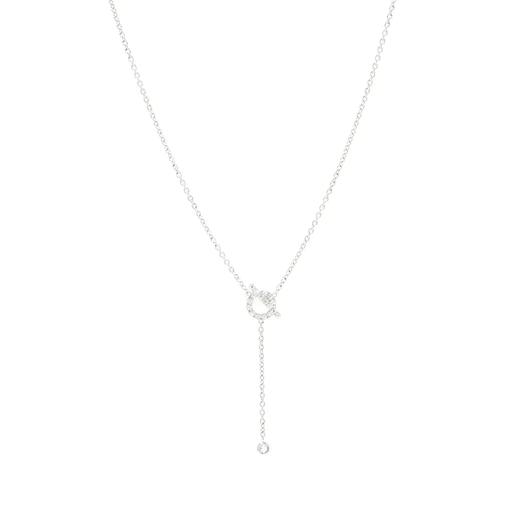 [✨ROSE✨]FINESSE SILVER DIAMOND NECKLACE