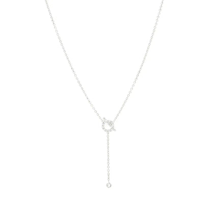 [✨ROSE✨]FINESSE SILVER DIAMOND NECKLACE