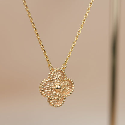 [✨ROSE✨]CLOVER 15MM  BRONZING NECKLACE