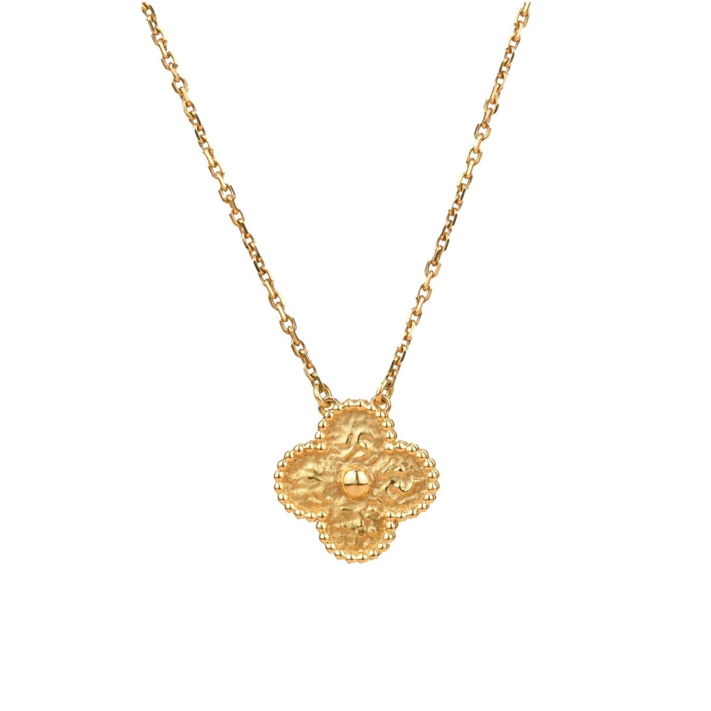 [✨ROSE✨]CLOVER 15MM  BRONZING NECKLACE