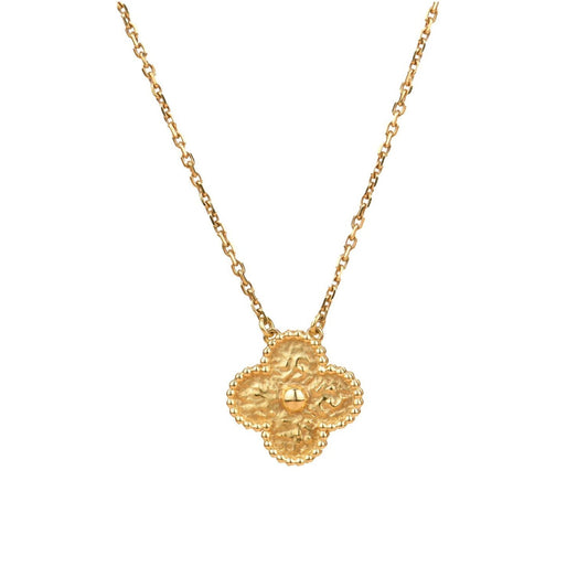 [✨ROSE✨]CLOVER 15MM  BRONZING NECKLACE