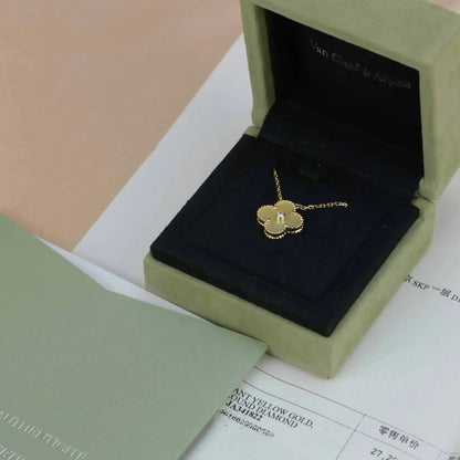 [✨ROSE✨]CLOVER 15MM DIAMOND GOLD MOTHER OF PEARL NECKLACE