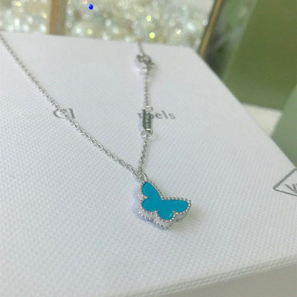 [✨ROSE✨]BUTTERFLY TURQUOISE BUTTERFLY BRACELET SILVER