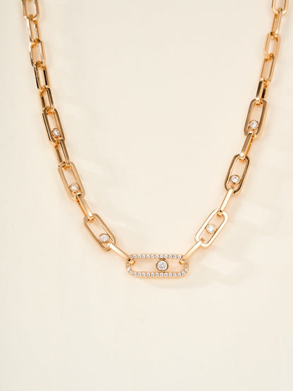 [✨ROSE✨]MK NEW SLIDING DIAMOND NECKLACE