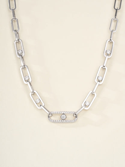 [✨ROSE✨]MK NEW SLIDING DIAMOND NECKLACE