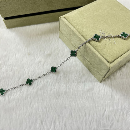 [✨ROSE✨]CLOVER 6 MOTIF MALACHITE BRACELET