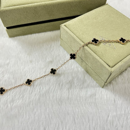 [✨ROSE✨]CLOVER 6 MOTIF  ONYXS BRACELET