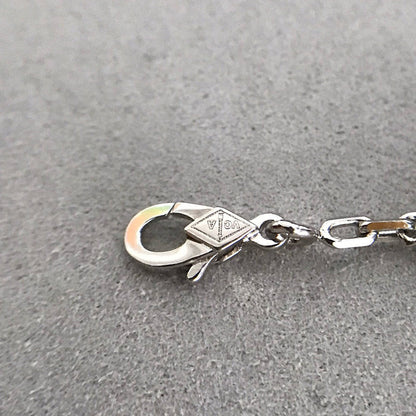 [✨ROSE✨]CLOVER 5 MOTIF ONYXS DIAMOND BRACELET SILVER