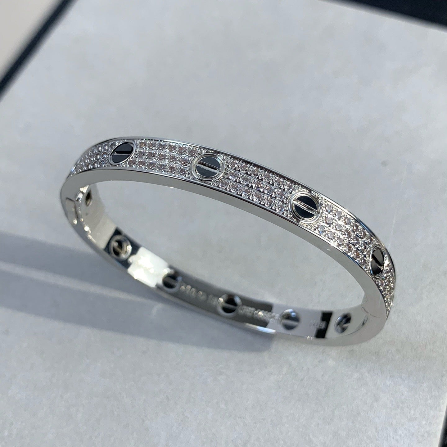 [✨ROSE✨]LOVE BRACELET 6.1MM DIAMOND-PAVED CERAMIC