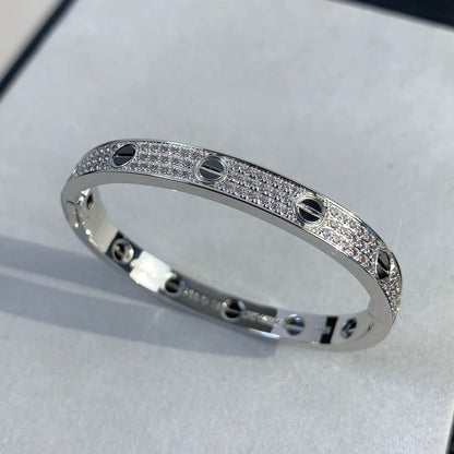 [✨ROSE✨]LOVE BRACELET 6.1MM DIAMOND-PAVED CERAMIC