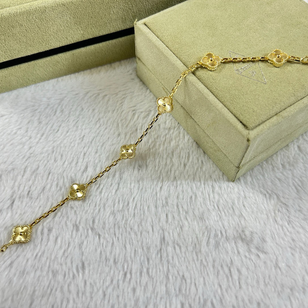 [✨ROSE✨]CLOVER 6 MOTIF DIAMOND BRACELET