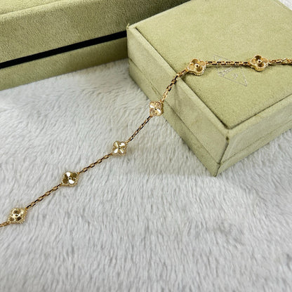 [✨ROSE✨]CLOVER 6 MOTIF DIAMOND BRACELET