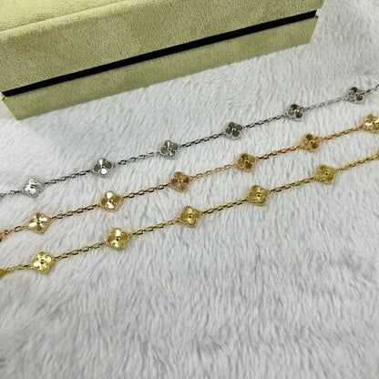 [✨ROSE✨]CLOVER 6 MOTIF DIAMOND BRACELET