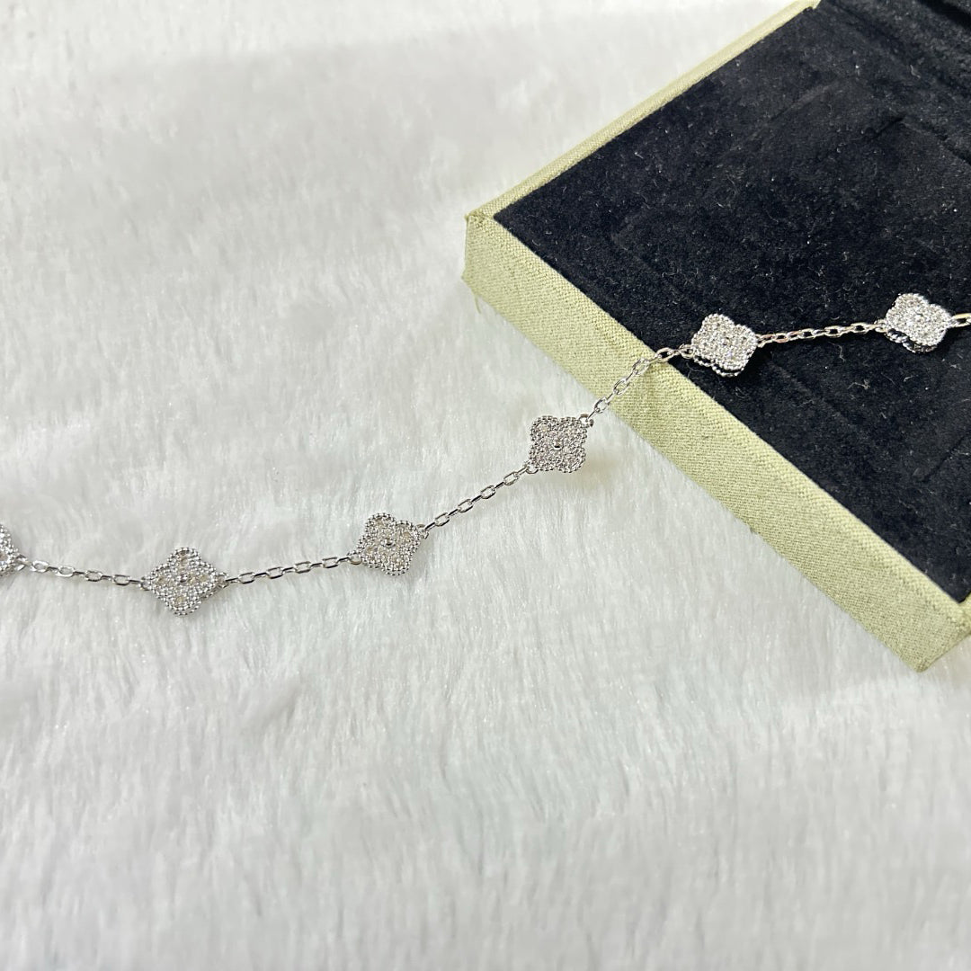 [✨ROSE✨]CLOVER 6 MOTIF DIAMOND BRACELET