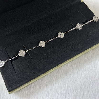[✨ROSE✨]CLOVER 6 MOTIF DIAMOND BRACELET