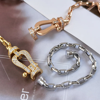 [✨ROSE✨]FORCE LARGE HORSESHOE CLASP  METAL BRACELET
