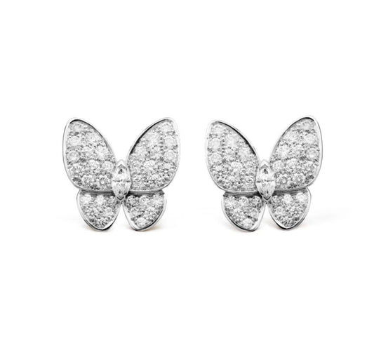 [✨ROSE✨]BUTTERFLY ALL DIAMOND EARRINGS