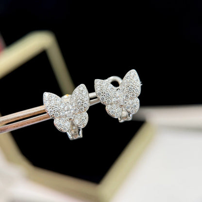 [✨ROSE✨]BUTTERFLY ALL DIAMOND EARRINGS