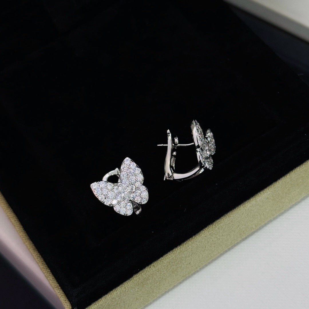 [✨ROSE✨]BUTTERFLY ALL DIAMOND EARRINGS