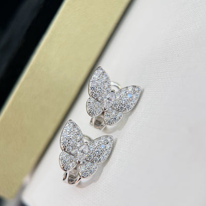 [✨ROSE✨]BUTTERFLY ALL DIAMOND EARRINGS