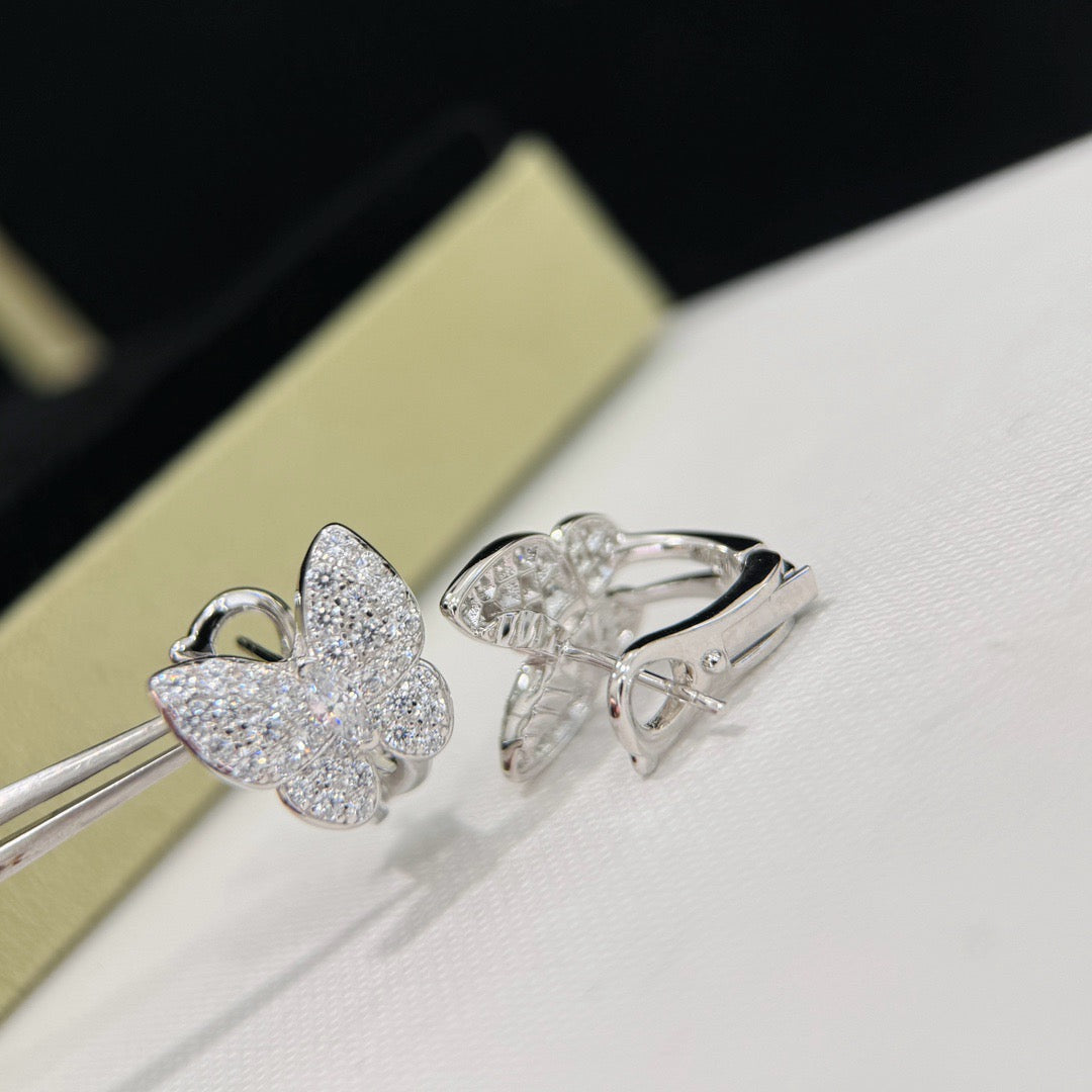 [✨ROSE✨]BUTTERFLY ALL DIAMOND EARRINGS