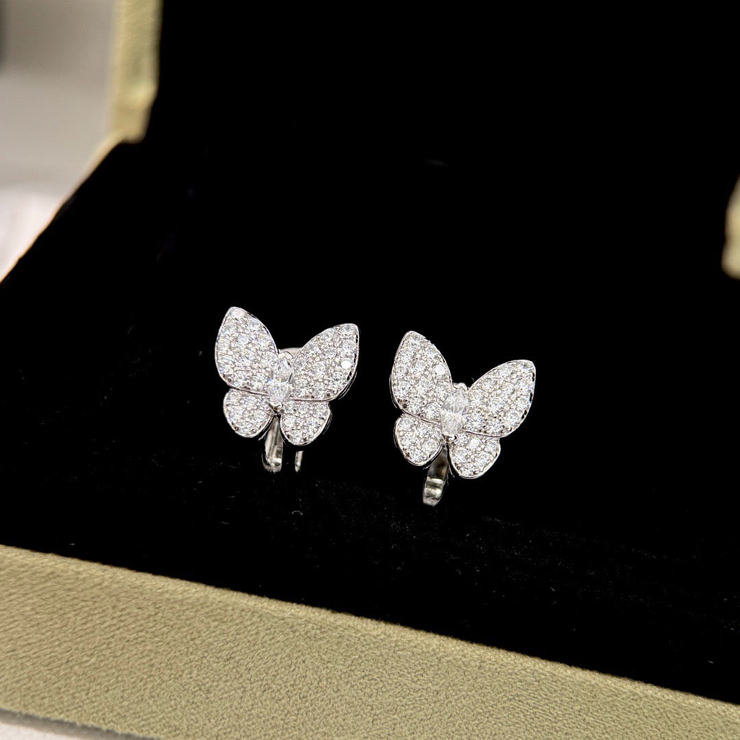 [✨ROSE✨]BUTTERFLY ALL DIAMOND EARRINGS