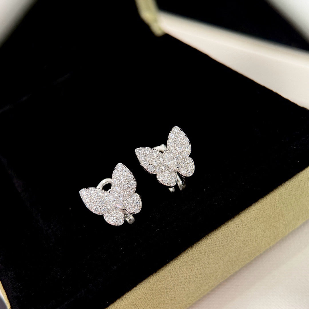 [✨ROSE✨]BUTTERFLY ALL DIAMOND EARRINGS