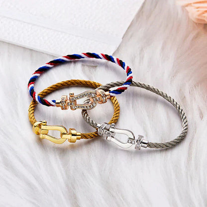 [✨ROSE✨]FORCE LARGE HORSESHOE NO DIAMOND BRACELET GOLD