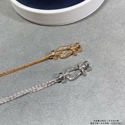 [✨ROSE✨]FORCE SMALL HORSESHOE  DIAMOND CHAIN ROPE BRACELET