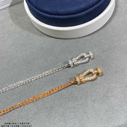 [✨ROSE✨]FORCE SMALL HORSESHOE  DIAMOND CHAIN ROPE BRACELET