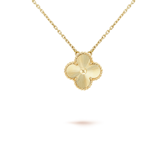 [✨ROSE✨]CLOVER 15MM LASER NECKLACE