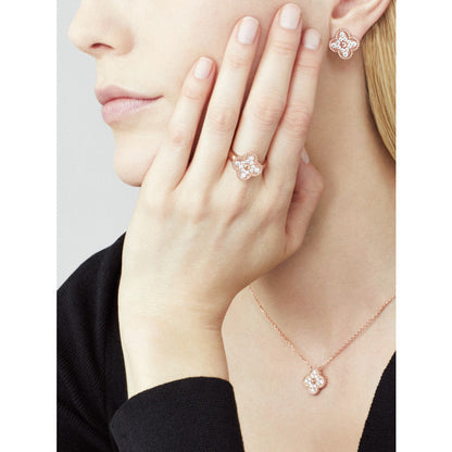 [✨ROSE✨]CLOVER 15MM DIAMOND SINGLE FLOWER NECKLACE