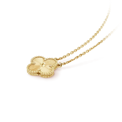 [✨ROSE✨]CLOVER 15MM LASER NECKLACE