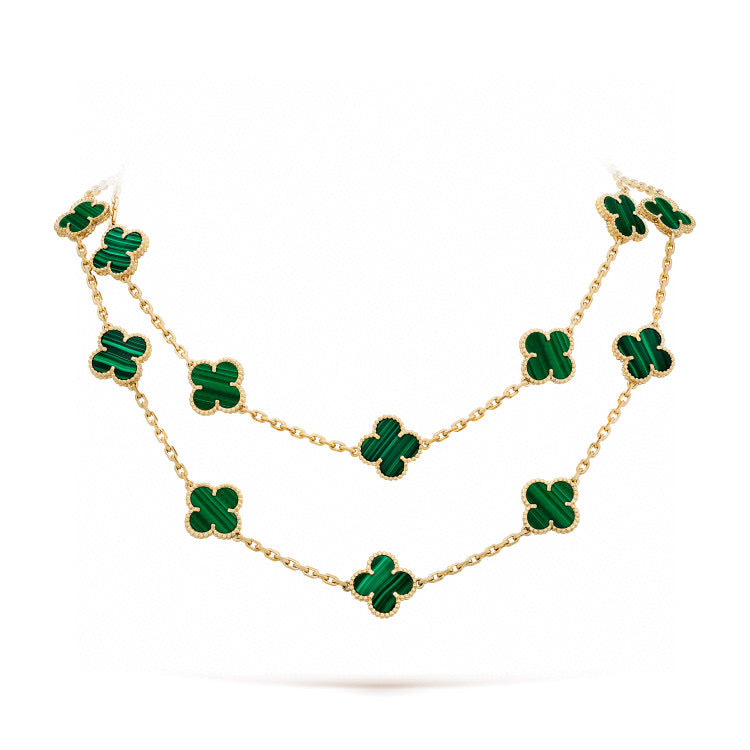 [✨ROSE✨]CLOVER 20 MOTIFS MALACHITE GOLD