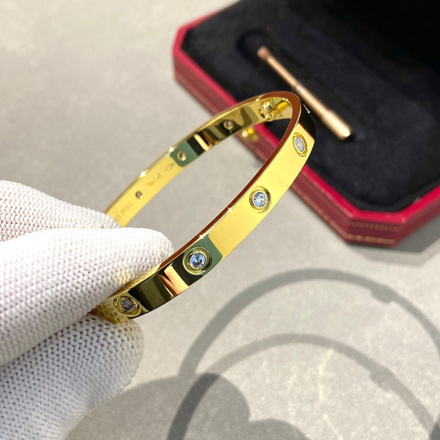 [✨ROSE✨]LOVE BRACELET 6.1MM 10 DIAMONDS