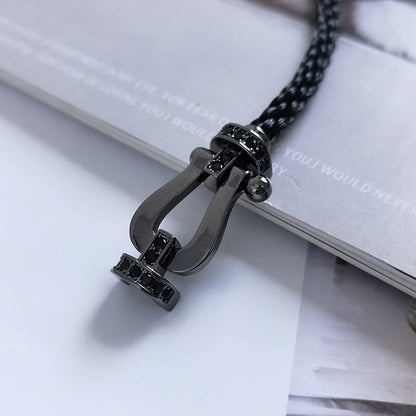 [✨ROSE✨]FORCE LARGE SERIES HORSESHOE BLACK SAMURAI BRACELET
