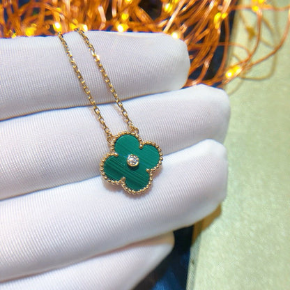 [✨ROSE✨]CLOVER 15MM DIAMOND TURQUOISE NECKLACE
