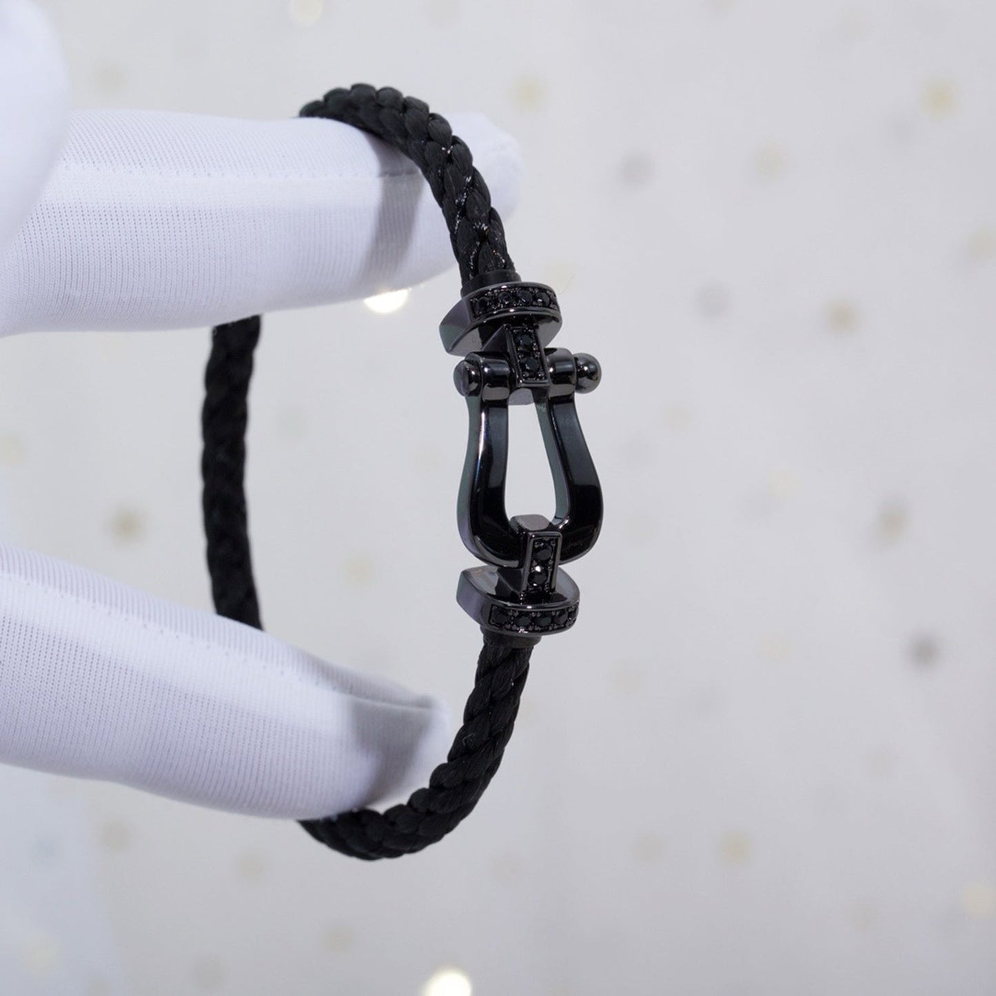 [✨ROSE✨]FORCE LARGE SERIES HORSESHOE BLACK SAMURAI BRACELET