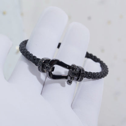 [✨ROSE✨]FORCE LARGE SERIES HORSESHOE BLACK SAMURAI BRACELET