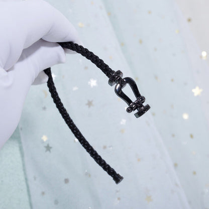 [✨ROSE✨]FORCE LARGE SERIES HORSESHOE BLACK SAMURAI BRACELET