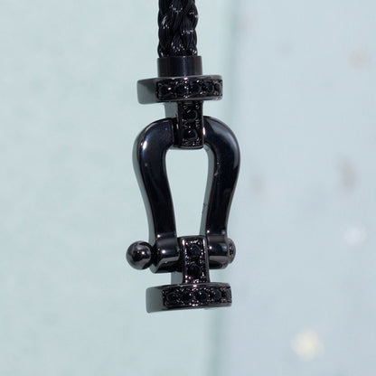 [✨ROSE✨]FORCE LARGE SERIES HORSESHOE BLACK SAMURAI BRACELET