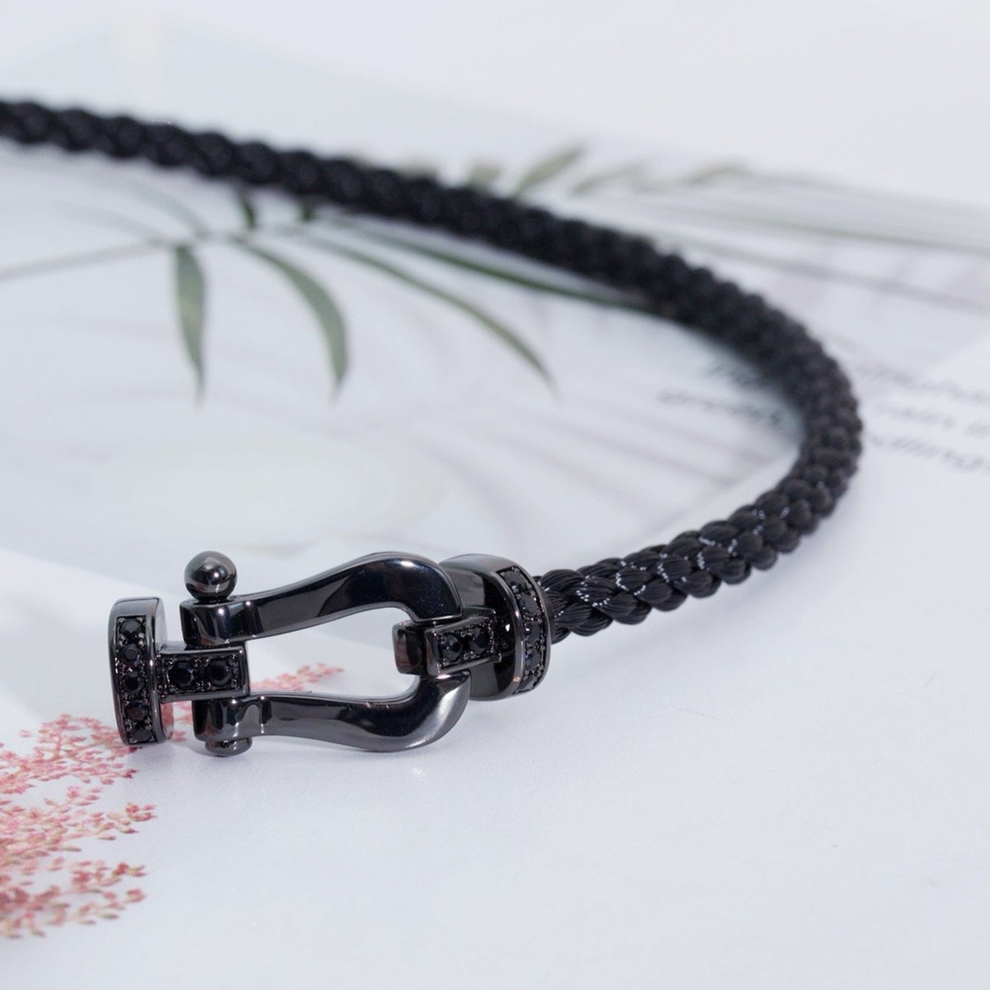 [✨ROSE✨]FORCE LARGE SERIES HORSESHOE BLACK SAMURAI BRACELET