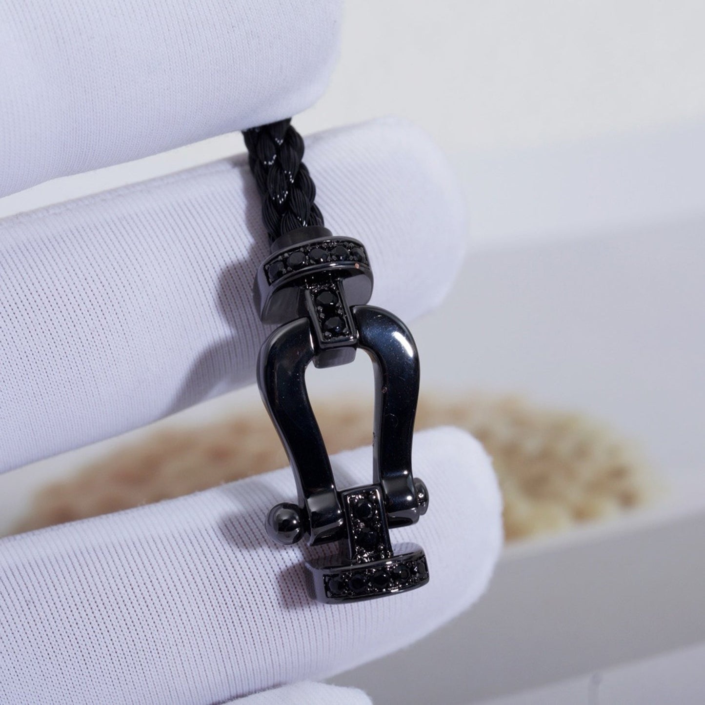 [✨ROSE✨]FORCE LARGE SERIES HORSESHOE BLACK SAMURAI BRACELET