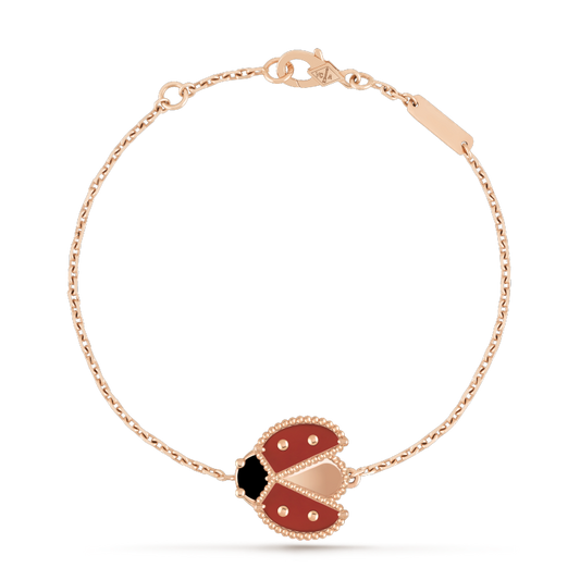 [✨ROSE✨]LUCKY SPRING 1 MOTIF PINK GOLD BRACELET